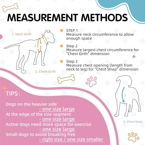 Pawhuggies Tri-Color Dog Harness - Adjustable Step-in No Pull Harness for Large Dogs, Heavy Duty, Easy Walking, Blue Pink