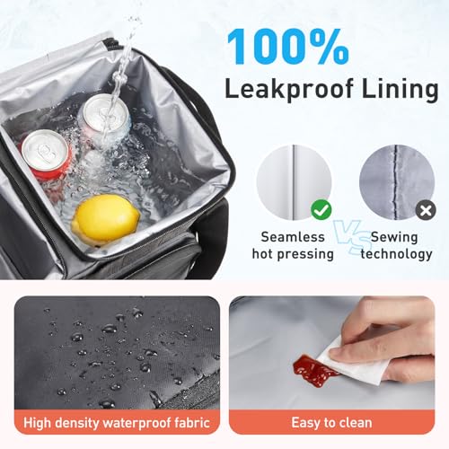 TOURIT 2-Zone Soft Cooler Bag 30/48Cans, Dry & Wet Insulated Beach Cooler, Lunch Bag, Leakproof Ice Chest for Camping, Pic...