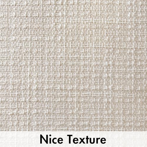 MIULEE Burlap Linen Throw Pillow Covers 18x18 Inch Set of 2 Cream White Christmas Decorative Pillows Modern Farmhouse Soft...