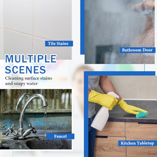 Baderke 4 Pcs Tub Tile Scrubber Cleaning Brush Pads (Without Handle) Compatible with Qaestfy Non-Scratch Scouring Pads Scr...