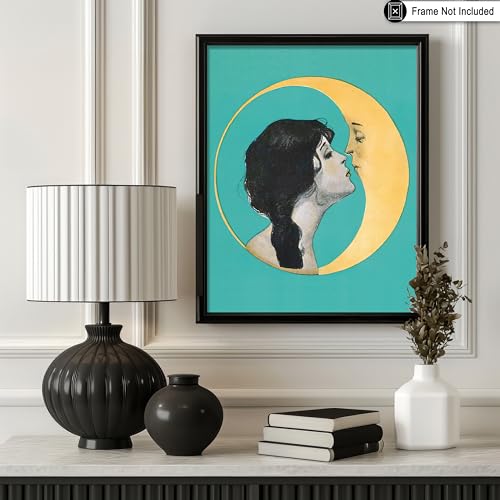 Poster Master Vintage Dear Old Dixie Moon Print - Celestial Poster - Woman Art - Lunar Gift for Him & Her - Great Wall Dec...