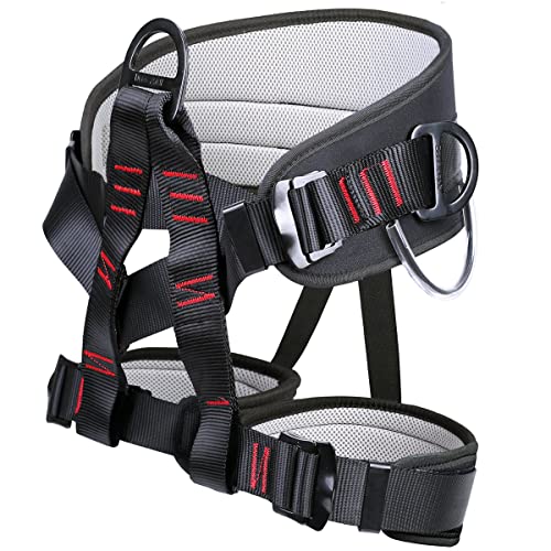 Ttechouter Adjustable Thickness Climbing Harness Half Body Harnesses for Fire Rescuing Caving Rock Climbing Rappelling Tre...