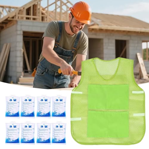 Cooling Vest for Men, Ice Vest with 8 Ice Packs, Cool Jacket for Hot Weather, Unisex Adult Workout Apparel