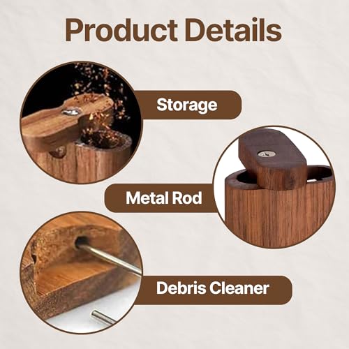 Xingnang Two Metal Tubes, Decorative Natural Wooden Keepsake Box, Multi-Purpose Storage for Crafts, One DIY Projects, Hitt...