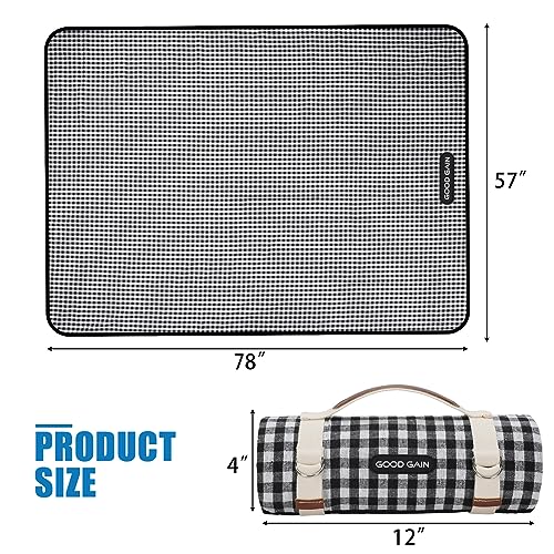 Picnic Outdoor Blankets Waterproof Extra Large - Beach Mat Sand Free Foldable with Carry Strap | Portable Camping Blanket...