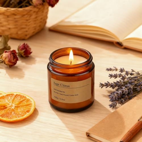 6-Pack Scented Candles for Home, 3.5 Oz Soy Wax Candles Gift Set with Lavender Chamomile & Eucalyptus Mint for Brithday Gi...