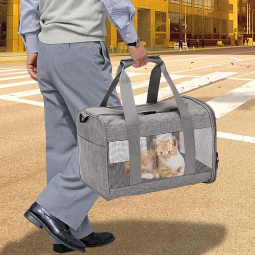 MUYG Pet Carrier Bag for Cats,Cat Soft-Sided Carriers Collapsible Ventilated Breathable Puppy Carrier for Small Dogs Airli...