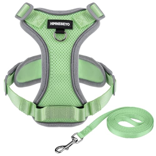HIMNESEYO Small Dog Harness and Leash Set, No Pull Adjustable Pet Harness for Small Dogs, Breathable Mesh Rflective Dog Ve...