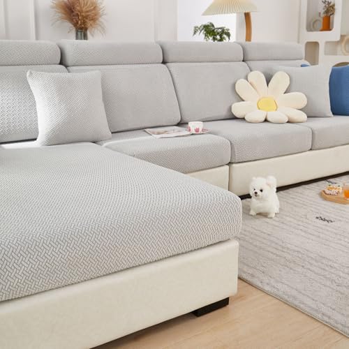 Disayu Couch Cushion Covers for Sectional Sofa, Sectional Couch Covers for Furniture, Sofa Covers Washable Stretch Sofa Sl...