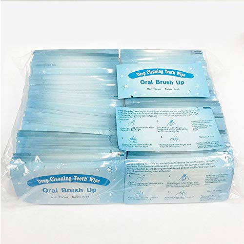 UNIQUE2U 100pcs Disposable Textured Deep Cleaning Teeth Wipes Finger Brush Oral Brush Clean Wipes