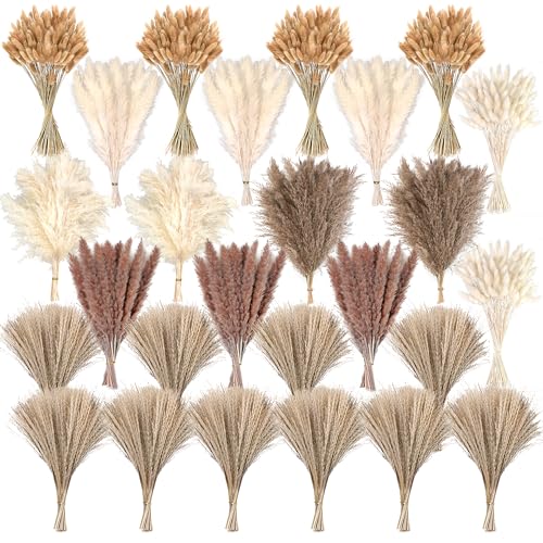 610 PCS Dried Pampas Grass Decor, Dried Flower Bouquets for Wedding, Home, Centerpiece Table, Modern Home, Western Living ...