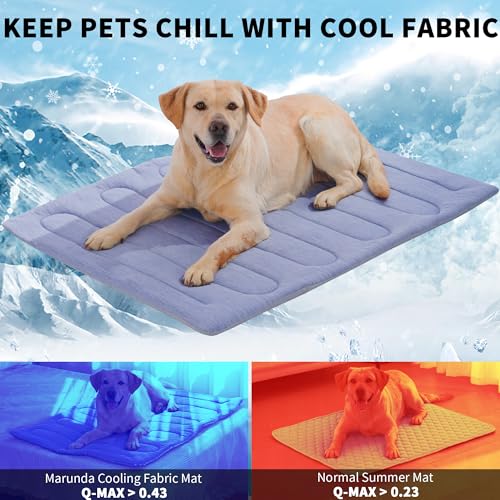 MARUNDA Dog Cooling Mat, No Need to Freeze Or Refrigerate This Cool Pet Pad Cat Mats- Keep Your Pet Cool, Machine Washable...