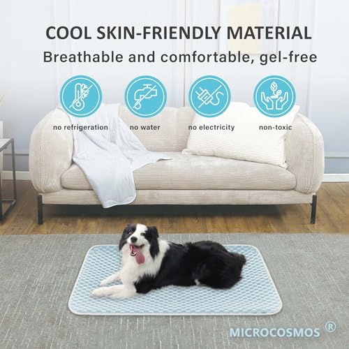 MICROCOSMOS Pet Cooling Mat & Sleeping Pad- Breathable Bubble Surface, EZ Clean. Keep Cooling for Pets, Kids and Adults in...