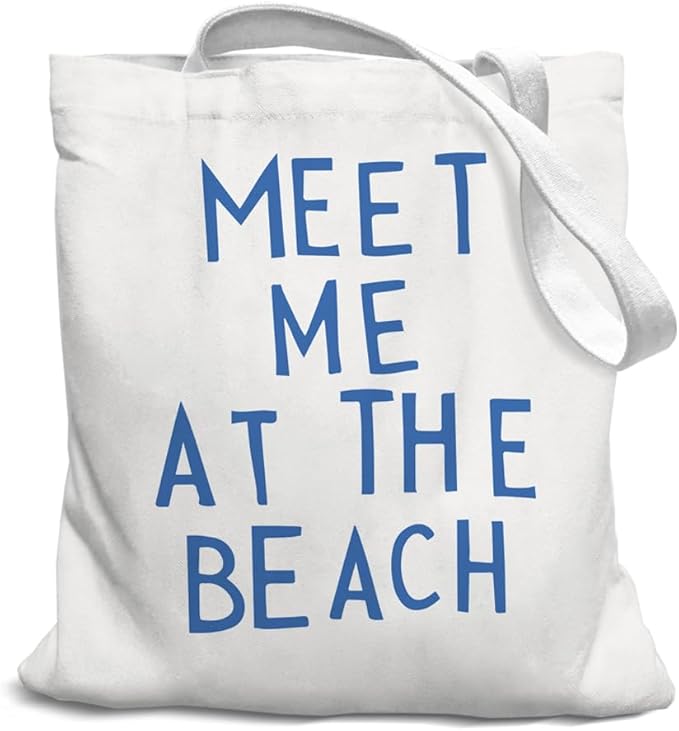 SZERE Beach Summer Canvas Tote Bag for Women Teen Girls Gifts Cute Small Travel Work Tote Bags Reusable Grocery Bags