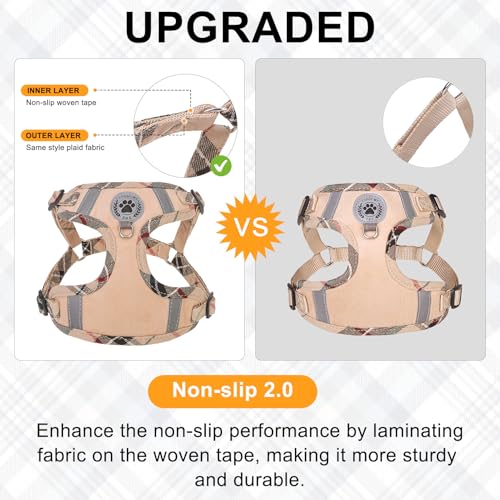 BEAUTYZOO Step in Dog Harness Collar and Leash Set for Small Medium Large Dogs, No Pull No Choke Puppy Harness, Soft Mesh ...