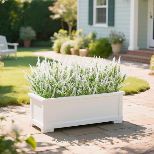 Ouddy Decor 12 Bundles Artificial Lavender Fake Flowers Faux Plastic Plants for Home Wedding Kitchen Garden Patio Window B...