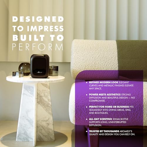 Aromely Smart Bluetooth Nebulizing Aromatherapy Scent Diffuser, Essential Oil Diffuser for Home, Spa & Office, Waterless A...