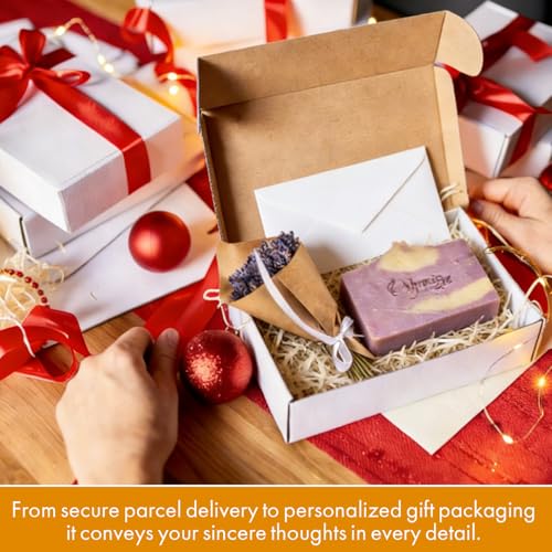 Shipping Boxes,5 PCS 6x4x2 Inch Tuck Top Mailer Boxes,White Small Corrugated Cardboard Boxes for Packing, Mailing, Moving,...