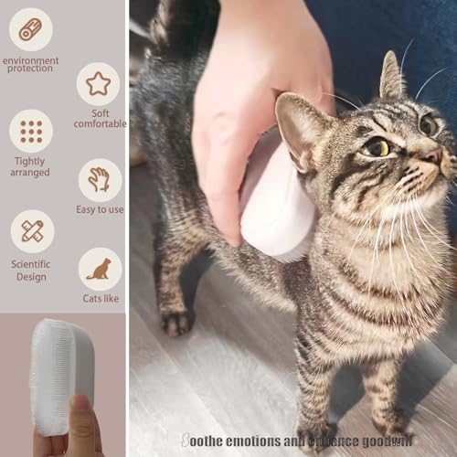 SoarExcelleryy Soft Fur Cat Brush - Over 1000 gentle cat tongue brushes with prickly serrations, suitable for sensitive ca...
