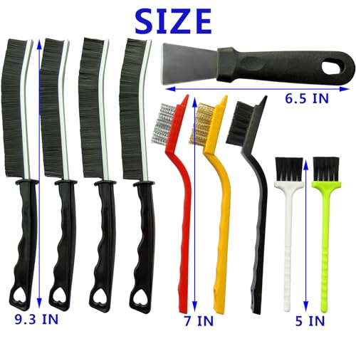 10Pcs Crevice Cleaning Tools, Gap Cleaning Brush Set,Cleaning Brushes Small Spaces, Hard Bristle Crevice Cleaning Brush To...
