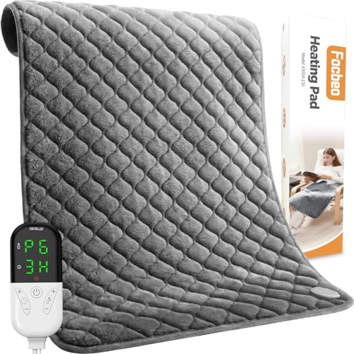 King Size Heating Pad for Back 32"x24" Extra Large Electric Heating Pad for Body Neck Shoulder Auto Shut Off Heat Pad Temp...