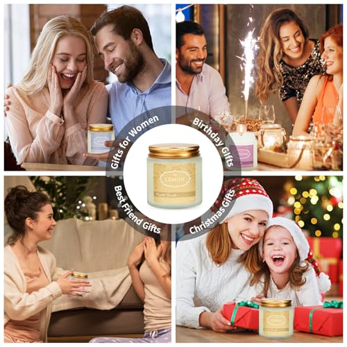 6 Pack Candles for Home Scented,Jar Candles,Lavender Candle,Aromatherapy Candle Gifts Set for Women,Long Lasting Scented C...