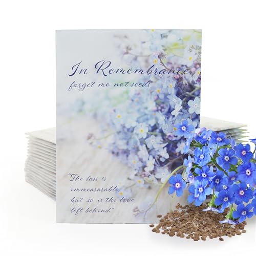 Bentley Seed Co. | in Remembrance Love Left Behind Non-GMO, Non-Coated Forget Me Not | Gardening Gifts | Flower Seeds for ...