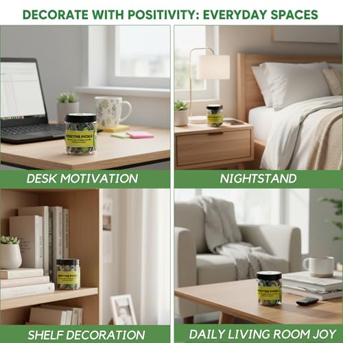 DEARMINE 60 Positive Pickle Cards Jar, Graduation Gifts, Mothers Day Birthday Gifts for Mom, Women, Coworkers, Adults, Tea...