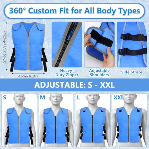 Loxiia Evaporative Cooling Vest for Men & Women, Water-Activated Cooling Vest for Hot Weather