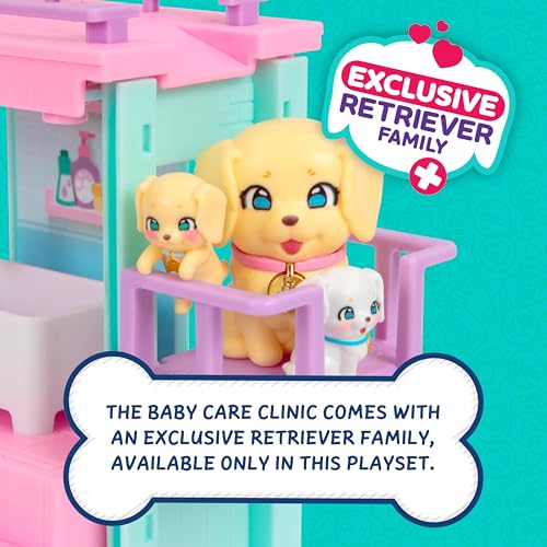 Little Live Pets Mama Surprise Families Pet Vet Playset, Baby Care Clinic Animal Hospital Play Set, 3 Puppies, Accessorie...