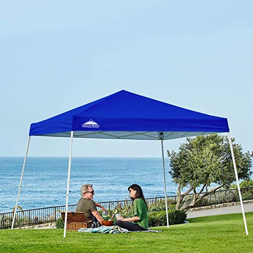 EAGLE PEAK 10x10 Slant Leg Pop-up Canopy Tent Easy One Person Setup Instant Outdoor Beach Canopy Folding Portable Sports S...