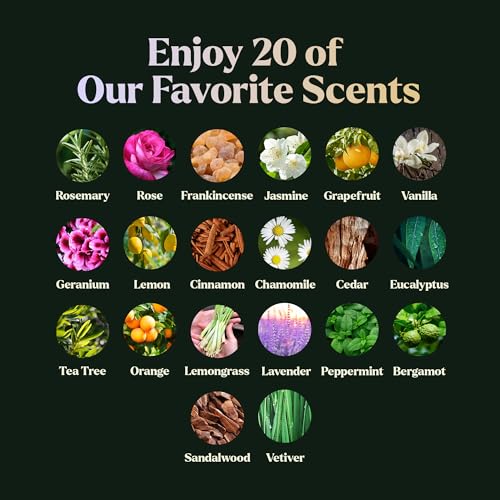 Lagunamoon Essential Oils Set, Top 20 Gift Set Oils for Diffusers, Humidifiers, Aromatherapy, Candle Making Scents, Cars &...