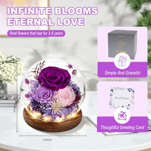 FIACO Mothers Day Flowers Gifts for Mom Flowers for Delivery Prime Birthday Gifts for Women Grandma Gifts Forever Preserve...