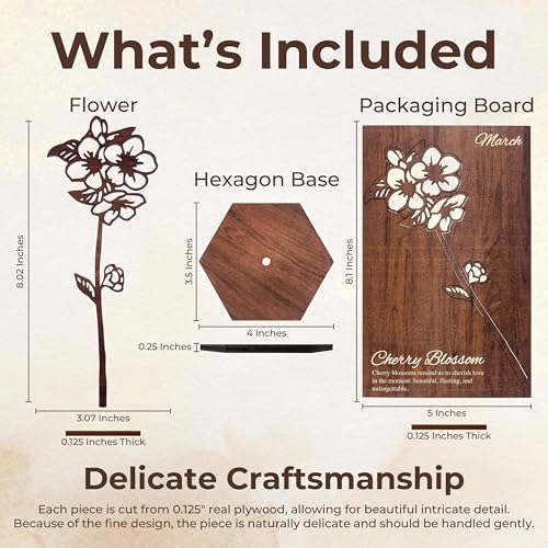 Birth Month Flower Wooden Decor, Retirement Gift for Women, Personalized Custom Name Floral Keepsake, Housewarming Coworke...