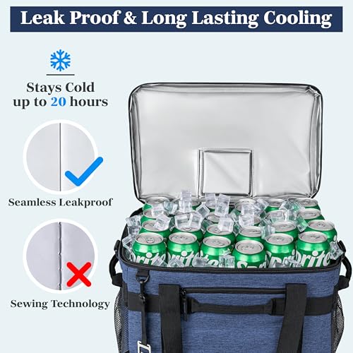 OPUX Collapsible Soft Cooler Bag, 48/60 Can Large Insulated Cooler, Leakproof Soft Sided Cooler with Shoulder Strap & Bott...