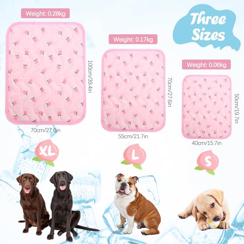 LETSQK Dog Cooling Mat, Summer Cooling Mat for Dogs, Self Cooling Pad for Small Medium Large Dogs Cats, Non-Toxic Breathab...