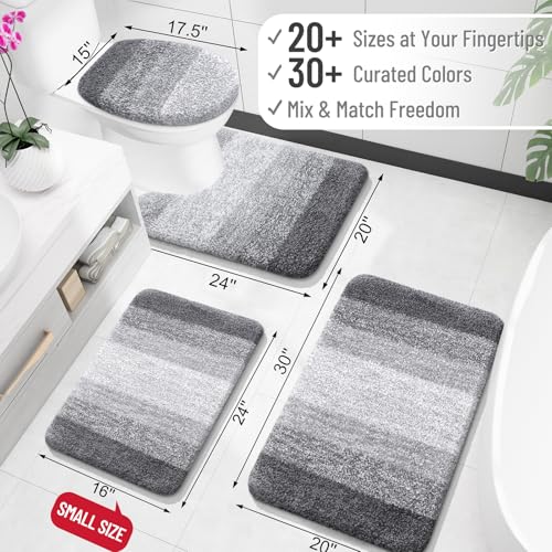 OLANLY Bathroom Rugs Mat 30x20, Extra Soft Absorbent Microfiber Bath Rugs, Rubber Backing, Quick Dry, Machine Washable Bat...