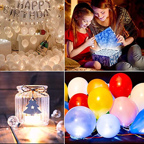 Aogist 100pcs White LED Balloon Light, Tiny Light Mini Round Led Ball Lamp for Paper Lantern Balloon, Indoor Outdoor Event...