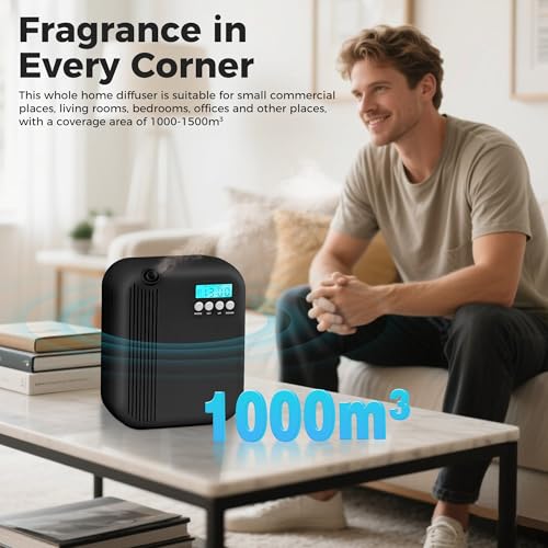 Hotel Collection Diffuser, 3000 Sq.Ft of Coverage, Scent Diffusers for Home Large Room, Office Waterless Essential Oil Dif...