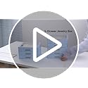 Frebeauty Clear Lid Jewelry Box,3-Layer Jewelry Organizer with Drawer,PU Leather Jewelry Organizers and Storage,Jewelry Bo...