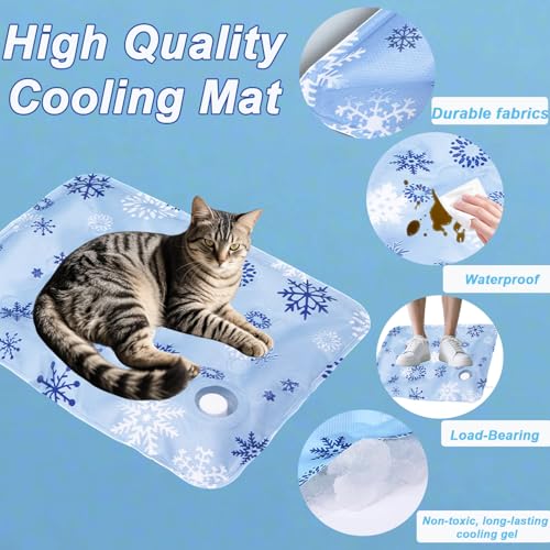 Cooling Dog Bed, Premium Pet Cooling Mat Waterproof & Scratch-Resistant, Non-Slip Summer Essential for Dogs Cats, Foldable...