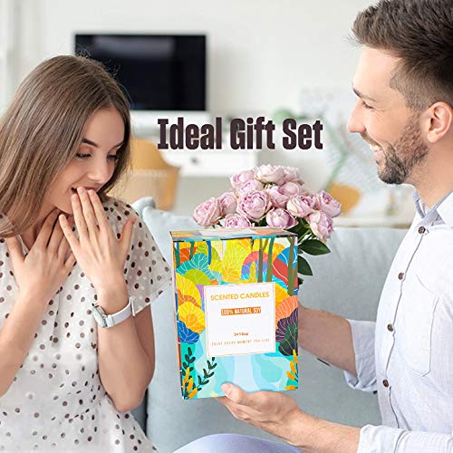 Citronella Candles Outdoor and Indoor 3 x 13.5 Oz,3 Wick Scented Candles Gift Set,Aromatherapy Candles Natural Soy Wax Can...