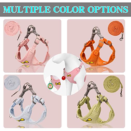 No Pull Dog Harness with Leash Pet Soft Vest Harness and Leash Set Dog Cat No Choke Escape Proof Harness Reflective Step i...