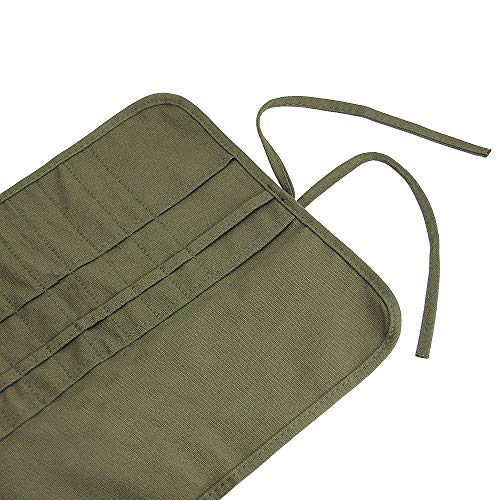 JTDEAL Paint Brush Holder, 22 Slots Storage for Acrylic Oil Watercolor Gouache Artist Roll Canvas Pouch, Silver White Hold...