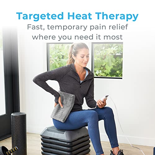 Pure Enrichment® PureRelief® XL Heating Pad - 12" x 24" Electric Heating Pad for Back Pain & Cramps, 6 Heat Settings, Soft...