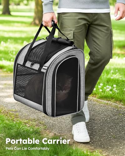 Pecute Cat Backpack with Widened Interior Space, Upgraded Dog Backpack Carrier with Various Ways to Carry, Pet Backpack wi...