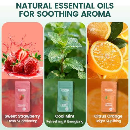 Chewable Silicone Aroma Sticks with Essential Oils for Stress Relief & Fresh Breath, Improving Pen Biting & Smoking Habit...