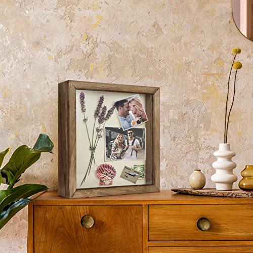 TJ.MOREE Shadow Box Display Case 11 x 11 Flowers Shadow Box Frame with Glass Window Picture Frame Wedding Bouquet Memorabi...