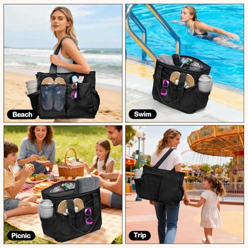 Odoland Soft Cooler Bag - Leakproof & Insulated, 2-in-1 Collapsible Design, Dry/Wet Separation, Large Soft Sided Cooler wi...