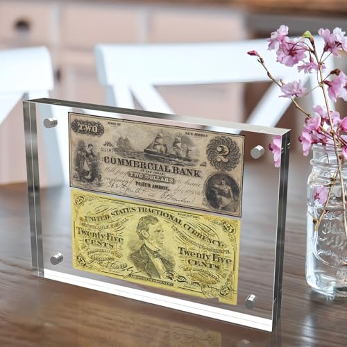 laapee 8x10 Inches Acrylic Picture Frames 1 Pack, Double Sided Magnetic Photo Frames,Free Standing on Desk or Table Clear ...